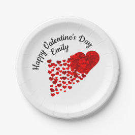 Prato De Papel Feliz dia de os namorados