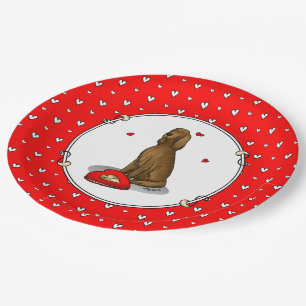 Prato De Papel Feliz dia de os namorados Be Mine Irish Setter (ve
