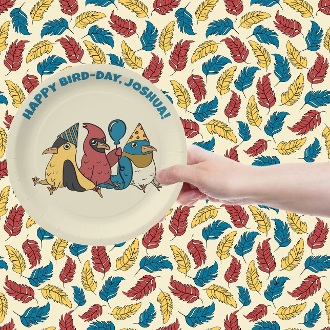 Prato De Papel Feliz Dia de Pássaro Pássaros Cartoon Ameaçaram An (Criador carregado)