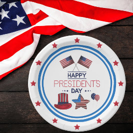 Prato De Papel Feliz Dia do Presidente