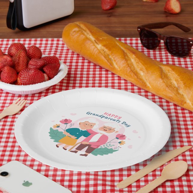 Prato De Papel Feliz Dia dos Avós  (Piquenique)