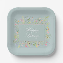 Feliz Flor Silvestre de Aquarela da Primavera 