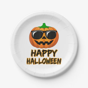 Prato De Papel Feliz Halloween Costume Engraçado Pumpkin