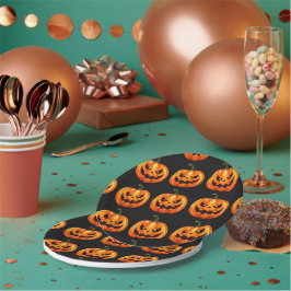 Prato De Papel Feliz Halloween Jack O Lanterna