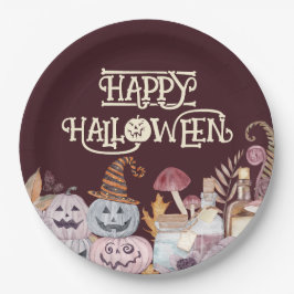 Prato De Papel Feliz Halloween Spooky