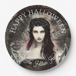 Prato De Papel Feliz Halloween Steampunk Gothic Fallen Angel