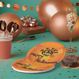 Prato De Papel Feliz Ilustração de Halloween