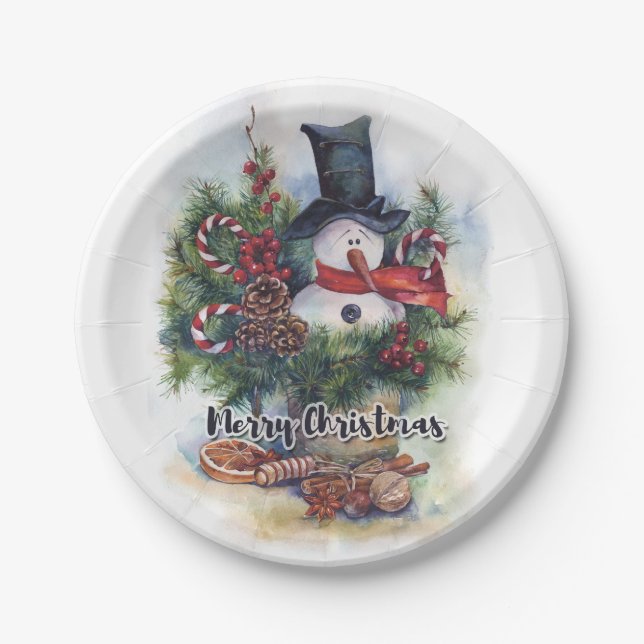 Prato De Papel Feliz Natal (Frente)