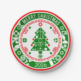 Prato De Papel Feliz Natal