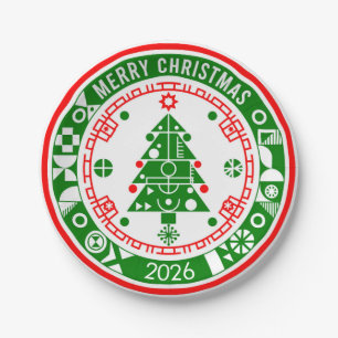 Prato De Papel Feliz Natal