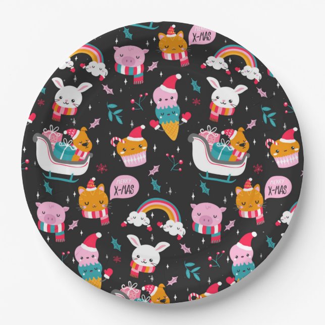 Prato De Papel Feliz Natal (Frente)