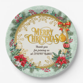 Prato De Papel Feliz Natal e Feliz ano novo por Amor