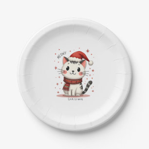 Prato De Papel Feliz Natal Feriados Festivos Engraçados Feriados 