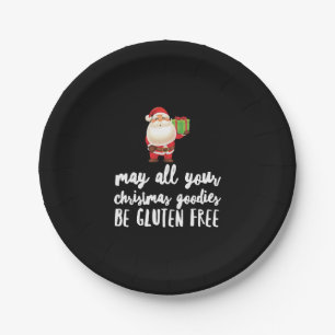 Prato De Papel Feliz Natal Gluten Livre