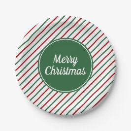 Prato De Papel Feliz Natal - Greve Verde