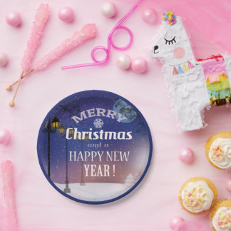 Prato De Papel Feliz Natal Plate