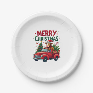Prato De Papel Feliz Natal Vaca das Terras Altas Escocesas Natal