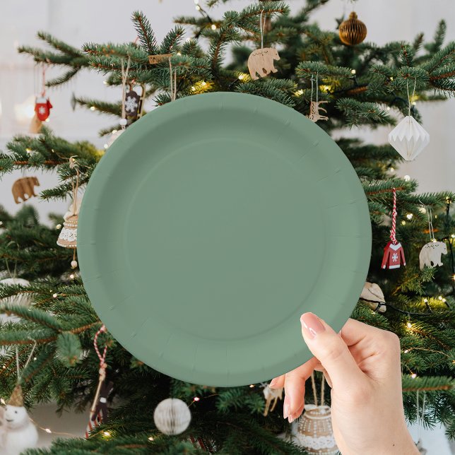 Prato De Papel Feliz Natal Verde (Criador carregado)