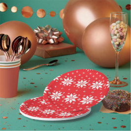 Prato De Papel Feliz padrão de Natal 5