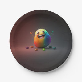 Prato De Papel Feliz Papelão de Batata