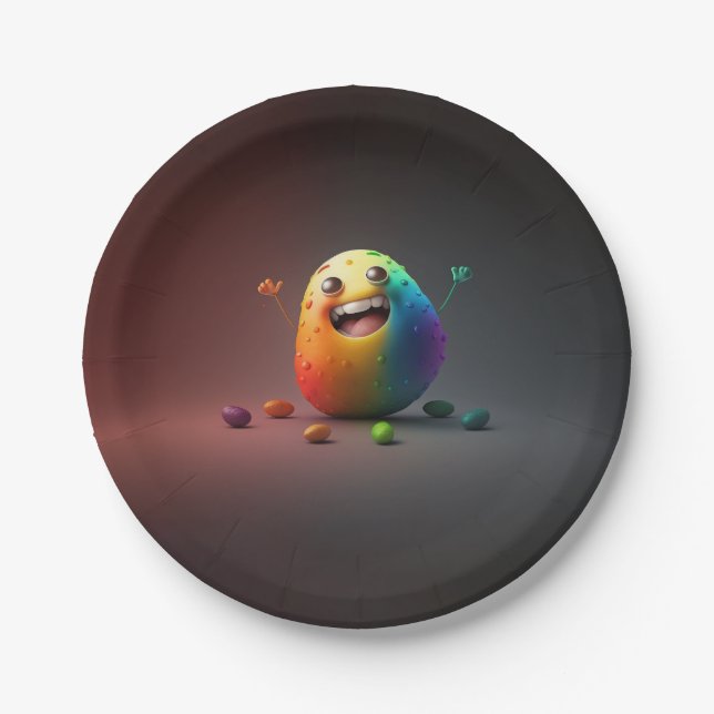 Prato De Papel Feliz Papelão de Batata (Frente)