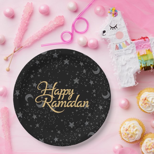 Prato De Papel feliz Ramadã (Festa)