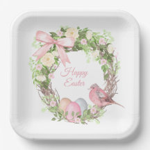 Felz pascoa Floral Cor-de-rosa