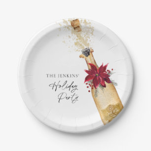 Prato De Papel Feriado Cocktail Poinsettia