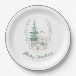 Prato De Papel Feriado de cervejas e árvores de Natal