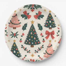 Prato De Papel Feriado de natais vintages e Arcos