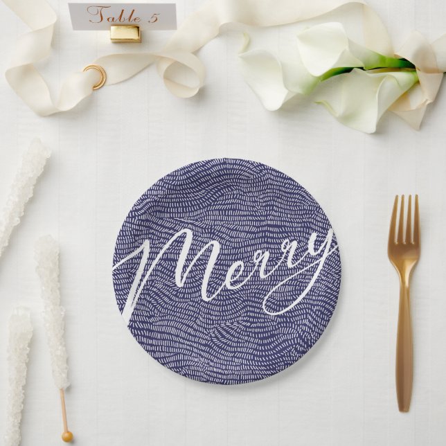 Prato De Papel Feriado de Natal alegre e divertido (Casamento)