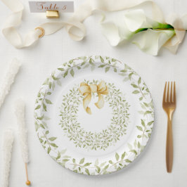 Prato De Papel Feriado no País Elegante da Dourada Fúria de Natal