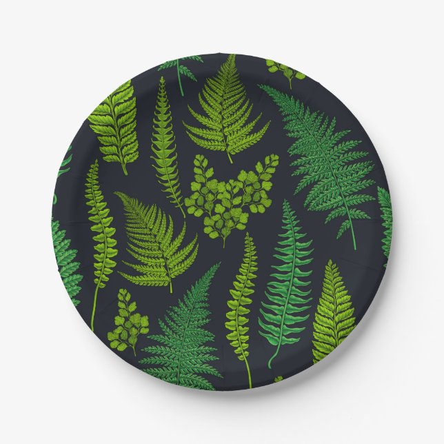Prato De Papel Ferns (Frente)