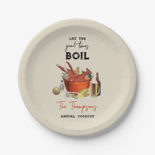 Prato De Papel Festa anual de lagostas mariscais no Verão