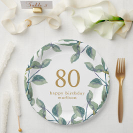 Prato De Papel Festa de aniversário Adulta da Corrida Botânica