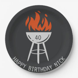 Prato De Papel Festa de aniversário, Bacon, CHURRASCO