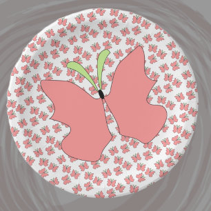 Prato De Papel Festa de aniversário borboleta