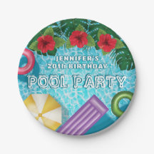Festa de Aniversário Colorida na Piscina Tropical
