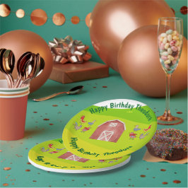 Prato De Papel Festa de aniversário da barra de fazenda