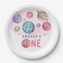 Prato De Papel Festa de aniversário da Galaxy Space Girl