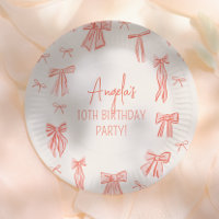 Festa de Aniversário da Menina com Laço Rosa Capri