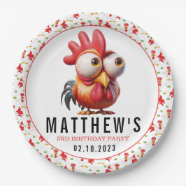 Prato De Papel Festa de aniversário de 3 anos de Caricaturas de G