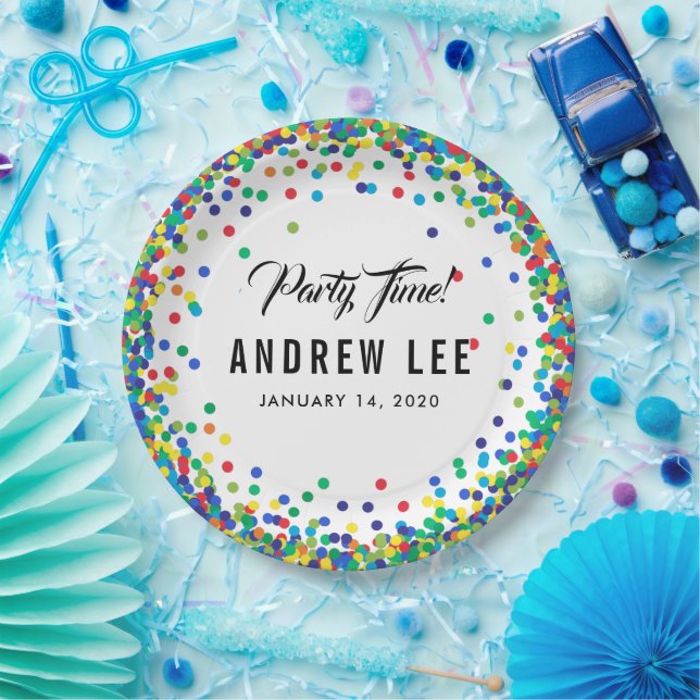 Prato De Papel Festa de aniversário de aspersores de confetti de  (Festa)