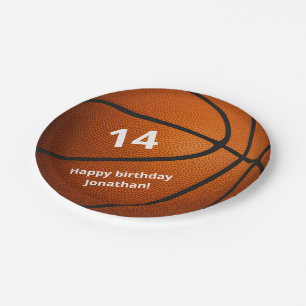 Prato De Papel festa de aniversário de basquetebol no templo desp