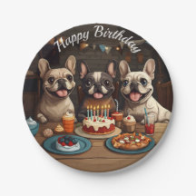 Festa de aniversário de Buldogue Francês