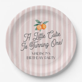Prato De Papel Festa de aniversário de Citros de Pequeno Cutil Pa