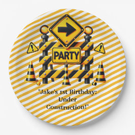 Prato De Papel Festa de aniversário de construção