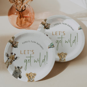 Prato De Papel Festa de Aniversário de criança Selvagem Selvagem