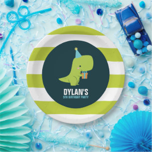 Prato De Papel Festa de Aniversário de criança Tepresa do Dinossa