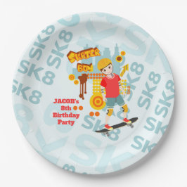 Prato De Papel Festa de aniversário de Diversão do Parque do skat